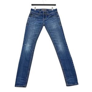 Buckle Black 24x32 Skinny Stretch Low Rise Denim Jeans Size EUC